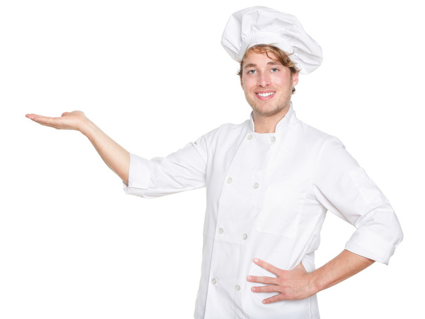 Chef, Cook or baker showing isolated - Photo, image