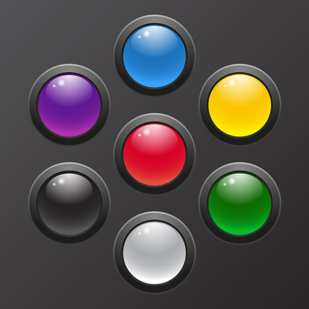 Glossy icon set for web applications. - ベクター画像