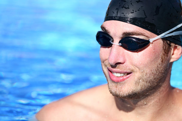 Man Swimmer Portrait - Фото, изображение