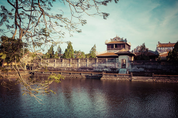 Imperial Royal Palace of Nguyen dynasty in Hue, Vietnam. Unesco World Heritage Site. - Foto, Imagen