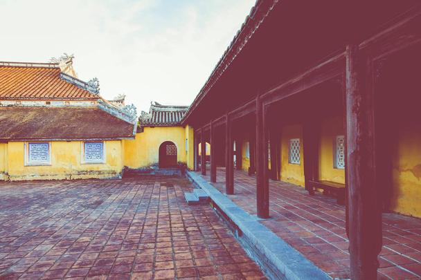 Hue, Vietnam için imparatorluk Nguyen Kraliyet Sarayı Hanedanı. UNESCO Dünya Miras Listesi. - Fotoğraf, Görsel
