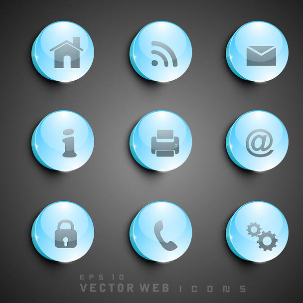 Conjunto de iconos de correo web 2.0 3D. Puede ser utilizado para sitios web, aplicación web
 - Vector, imagen