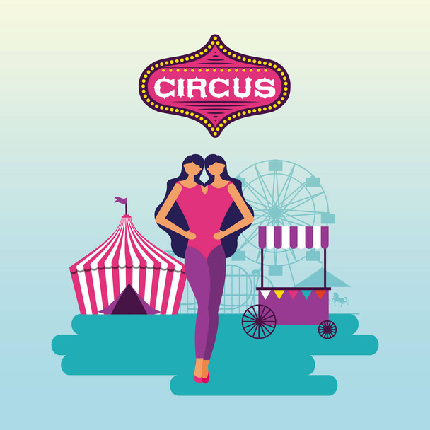  цирковая ярмарка развлечений
 - Вектор,изображение