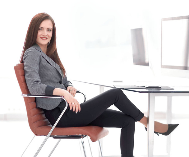 young business woman at workplace in office - Photo, Image