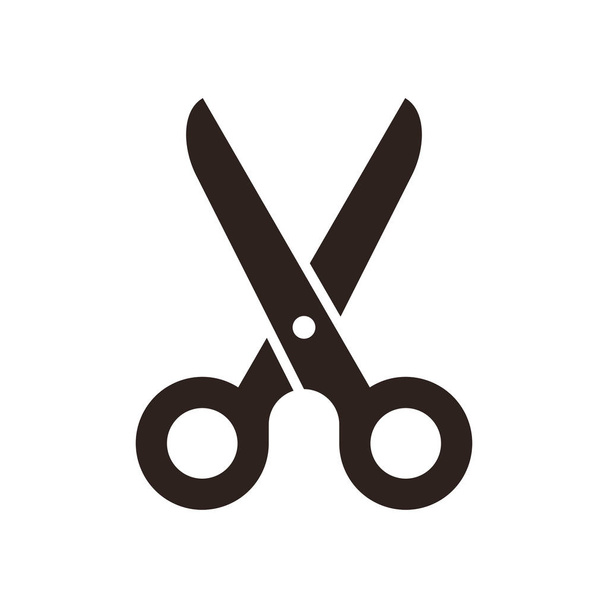 nůžky symbol izolovaných na bílém pozadí - Vektor, obrázek