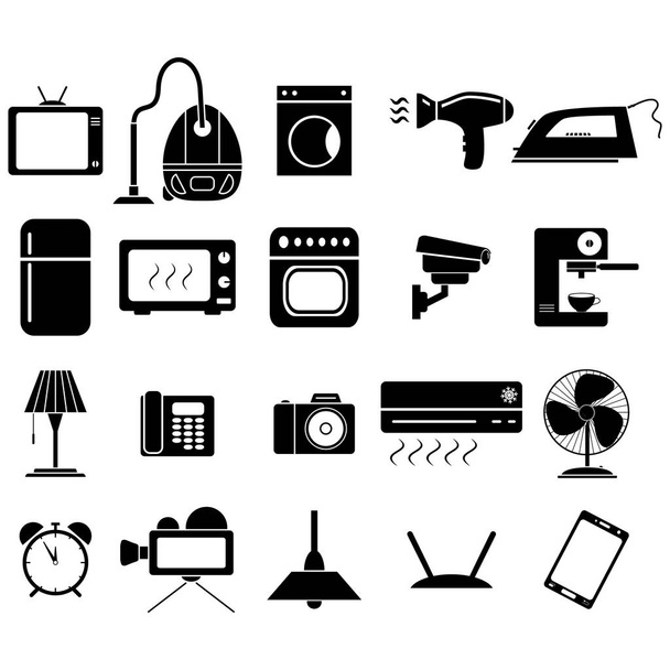 Set home of the electronic equipment icons - Vector, Image