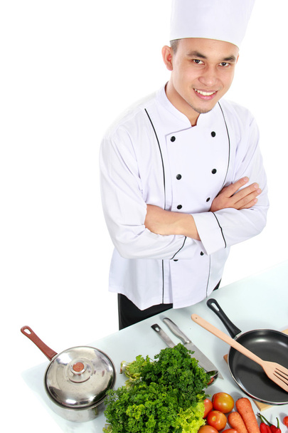 chef with fresh ingredient - Foto, Imagem