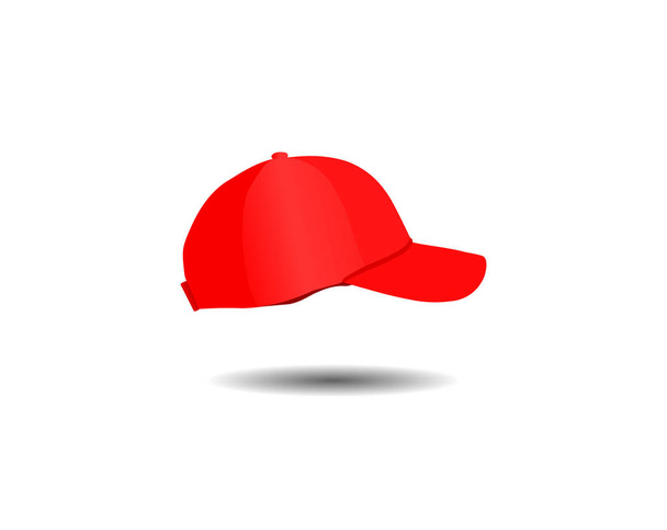 Czapka baseballowa czerwony moda na białym tle na białym tle, projektowania wektorowa ilustracja. - Wektor, obraz