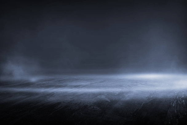 Δημιουργική θολή εξωτερική ασφάλτου φόντο με ομίχλη φως υψηλής ταχύτητας - Φωτογραφία, εικόνα