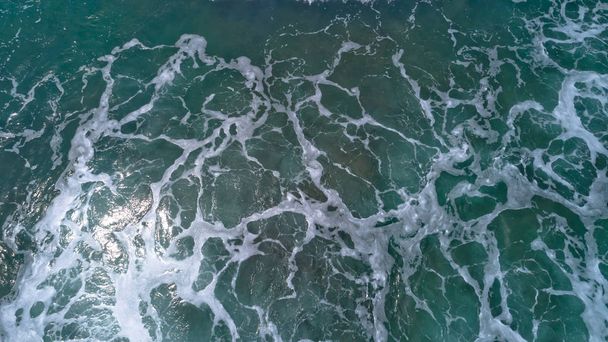 Drone aerial view of sea wave surface - Zdjęcie, obraz