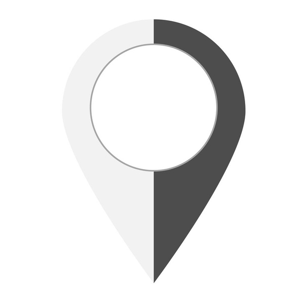 map point icon on white background. flat style. pin pointer location icon for your web site design, logo, app, UI. pin point sign. map symbol - Vector, Image