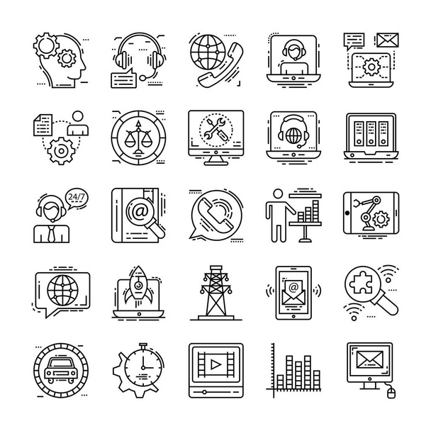 Set von Vektor-Symbolen für technische Unterstützung - Vektor, Bild