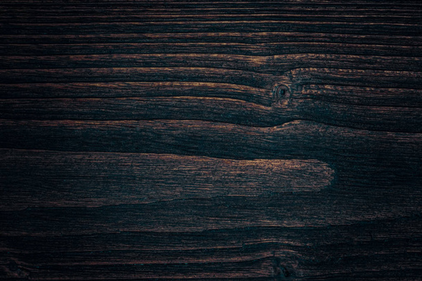 Close up of dark brown wood texture with natural striped pattern for background, wooden surface for add text or design decoration art work - Fotoğraf, Görsel