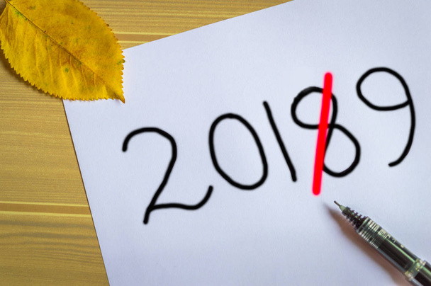Νέο έτος 2019 εσφαλμένα γράφεται ως το 2018 - Φωτογραφία, εικόνα
