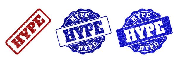 HYPE Grunge Stamp Seals - Vector, Image