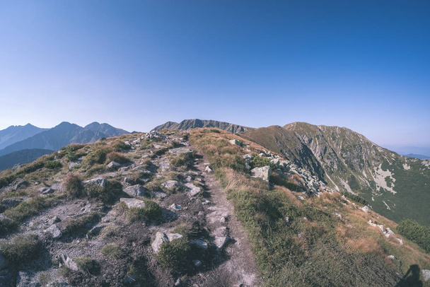 western carpathian mountains on clear day, Tatra hiking trails - Photo, Image