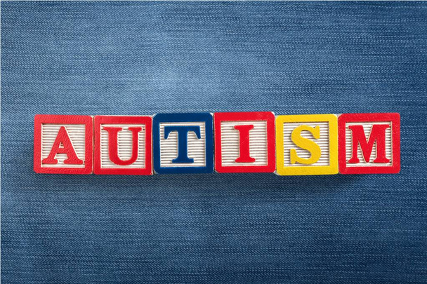 wooden blocks with autism sign - Photo, image