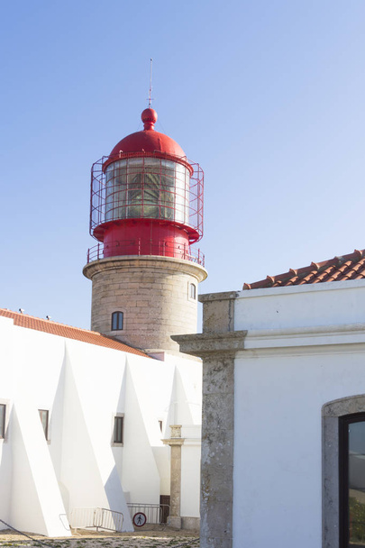 Lighthouse and fortification at Cap San Vicente, Algarve, Portugal - Foto, imagen