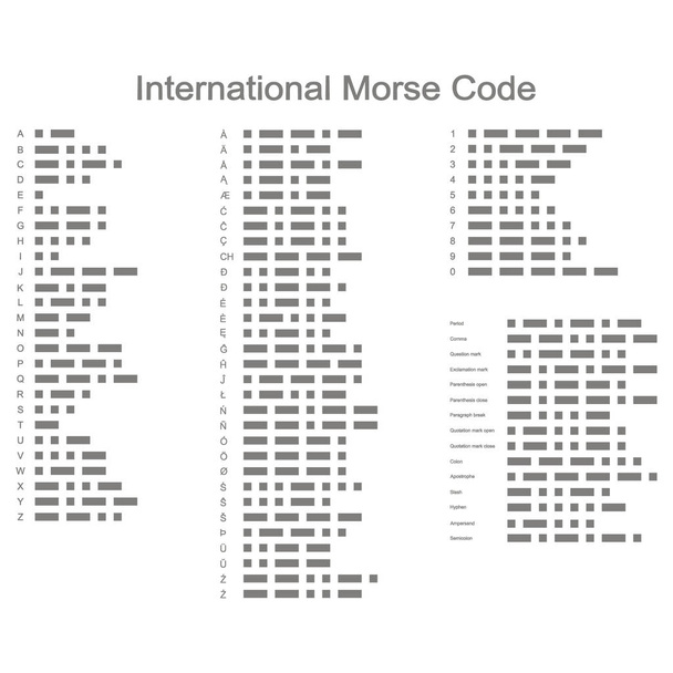 Set di icone monocromatiche con codice Morse internazionale per il vostro disegno
 - Vettoriali, immagini