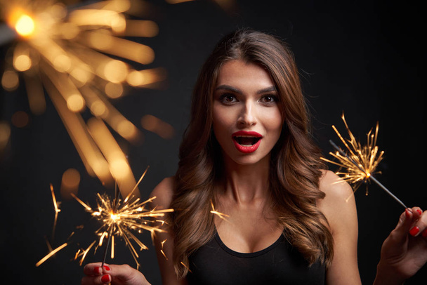 Party, holidays, New Year or Christmas and celebration concept. - Fotoğraf, Görsel
