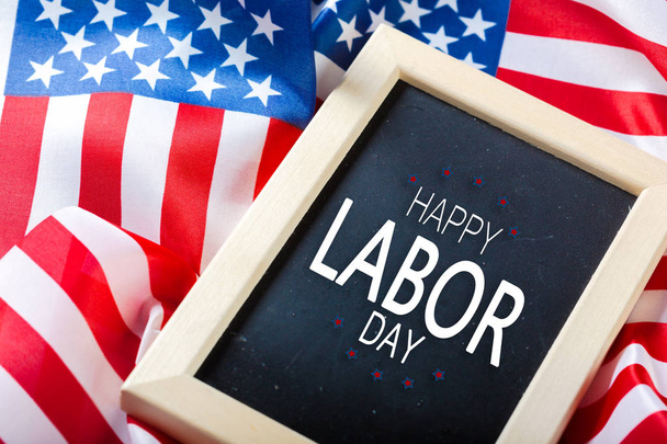Happy Labor day banner, american patriotic background - Φωτογραφία, εικόνα
