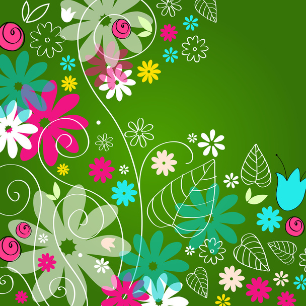 niedlichen Frühling Hintergrund Illustration - Vektor, Bild