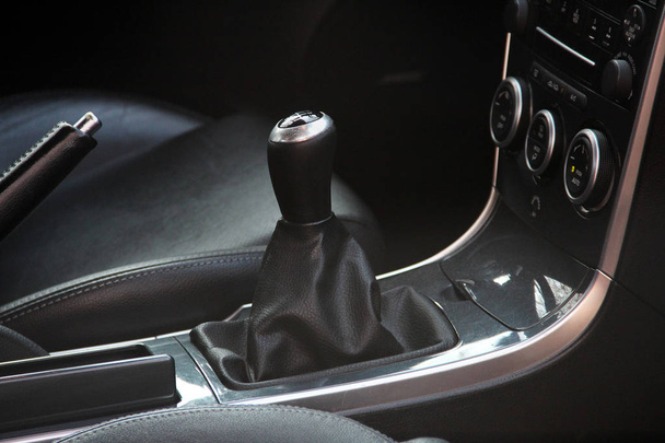 Vehicle interior. Manual gearbox - Valokuva, kuva