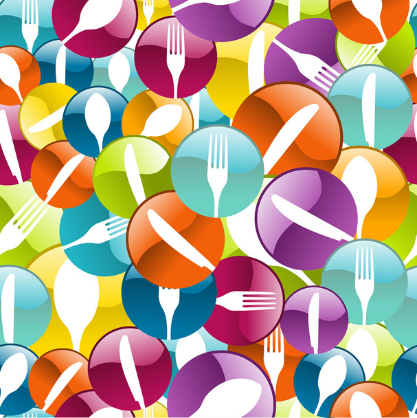 Restaurant Icon pattern background - Vector, imagen