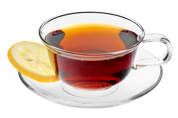 taza con té aislado sobre un fondo blanco
. - Foto, Imagen