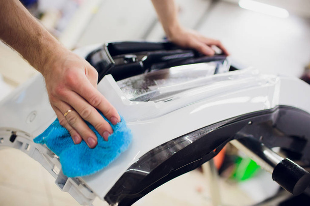 Car paint protection, protect coating installation - Fotografie, Obrázek