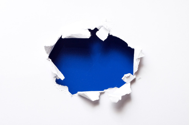 Breakthrough paper hole - Photo, Image