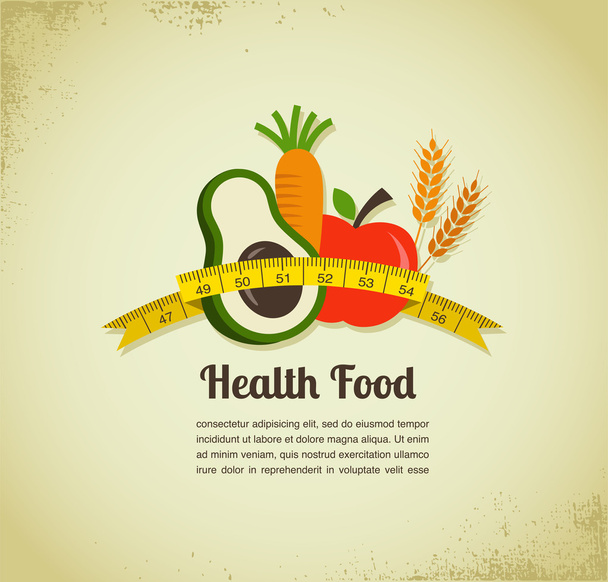 Fondo de vector de alimentos saludables
 - Vector, Imagen