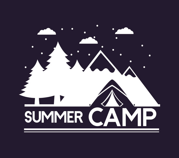 Camping lato odnoszą się - Wektor, obraz