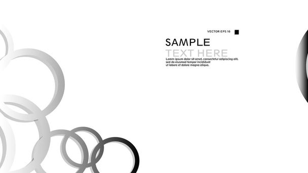 Cercles simples Arrière-plan, avec dégradé noir blanc et ombre. conception graphique vectorielle sur eps 10
 - Vecteur, image