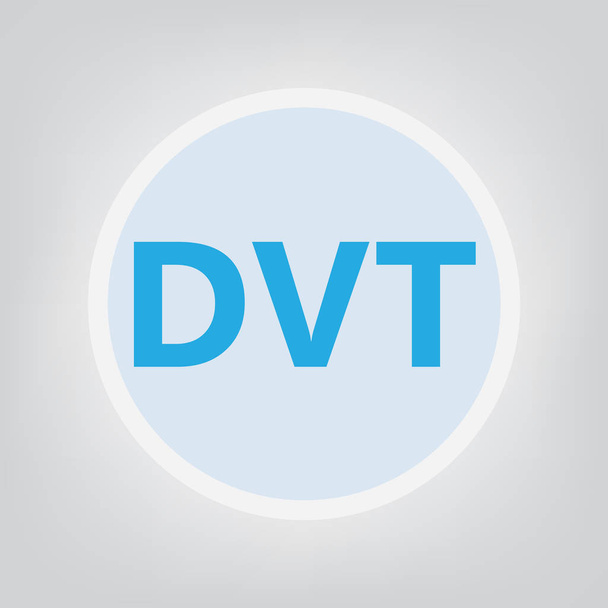 DVT (trombosis venosa profunda) acrónimo vector ilustración
 - Vector, imagen