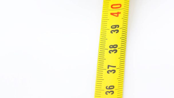 bande de mesure jaune concept de régime alimentaire et longueur outil et espace de copie
 - Photo, image