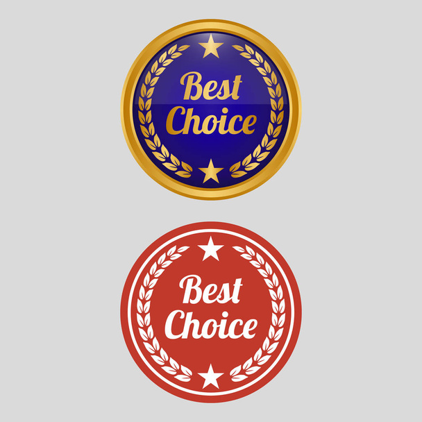 Best choice label on grey background. Vector illustration - Vettoriali, immagini