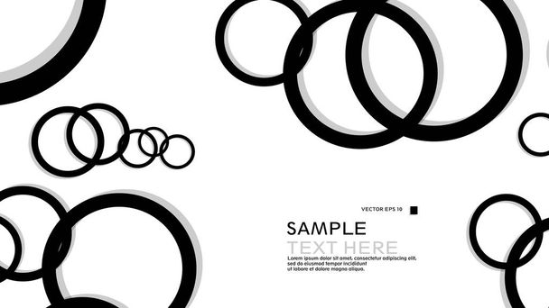Simple Circles Background , with color black and shadow . vector graphic design on eps 10 - Vector, Image