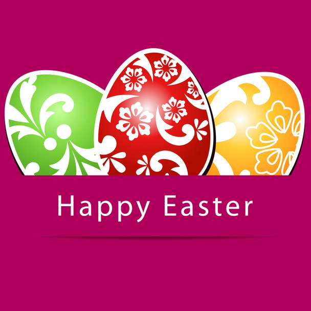 Beautiful Easter eggs illustration - Vector, Image