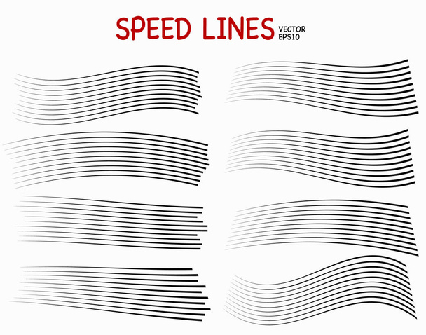 Líneas de velocidad aisladas - Vector, imagen