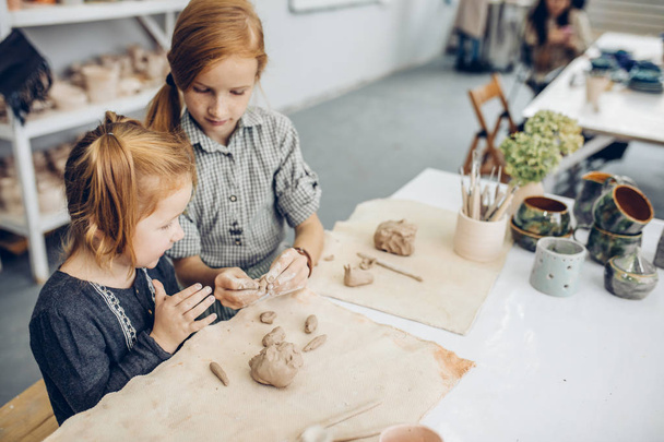 welcome to clay studio. creative workspace for children - Photo, image