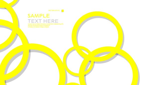 einfache Kreise Hintergrund, mit Farbe gelb und Schatten. Vektorgrafik-Design auf Folge 10 - Vektor, Bild