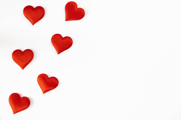Many hearts on a white background. Valentines day concept. - Фото, изображение