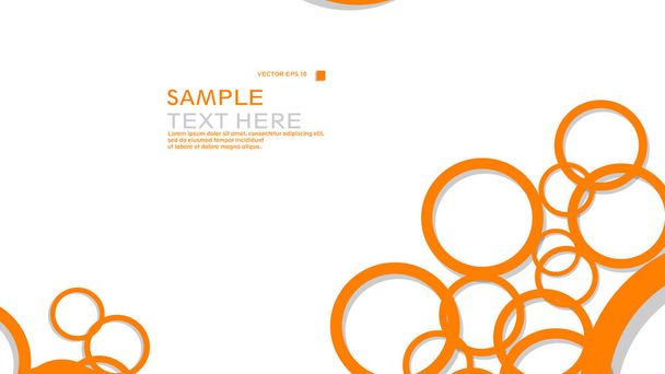 Simple Circles Background , with color orange and shadow . vector graphic design on eps 10 - Vettoriali, immagini