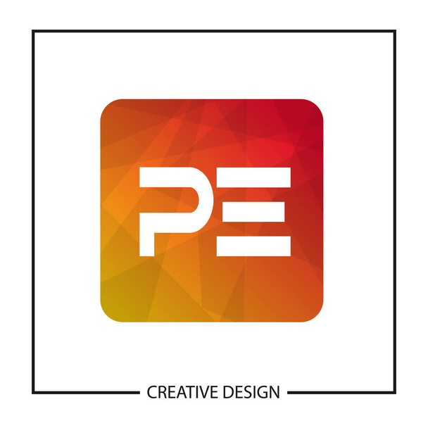 Carta Inicial PE Logo Template Design Vector Ilustração
 - Vetor, Imagem