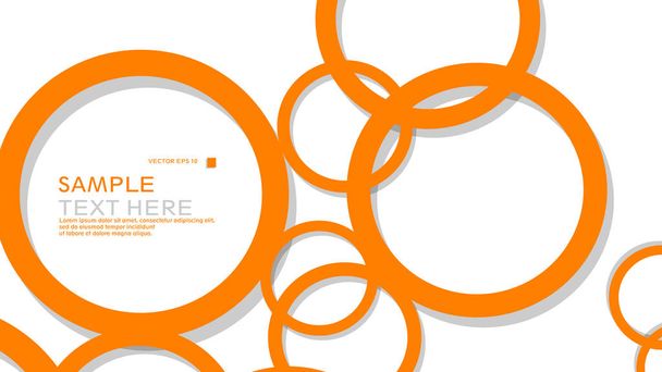 Simple Circles Background , with color orange and shadow . vector graphic design on eps 10 - Wektor, obraz