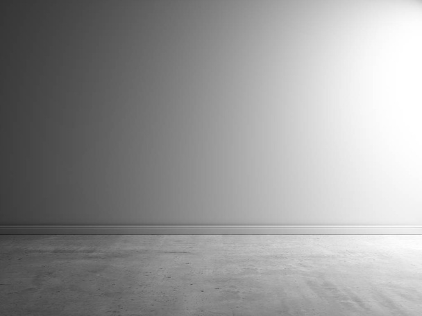 3d render of grey concrete interior - Foto, Imagem