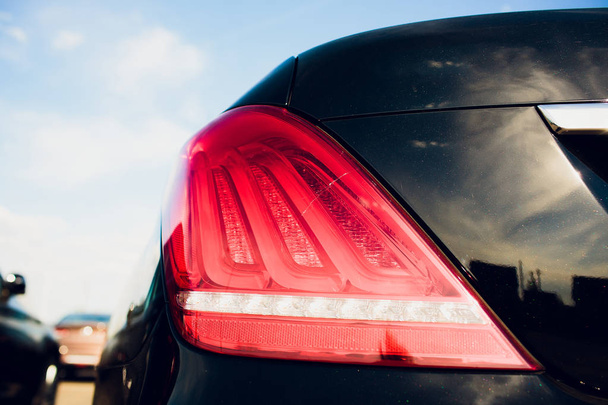 back light with brilliant reflections auto body - Фото, изображение
