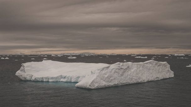氷の南極セクター、ポーレット島近くの風景 - 写真・画像