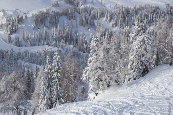 view of Nassfele ski resort in Austrian Alps - Fotó, kép